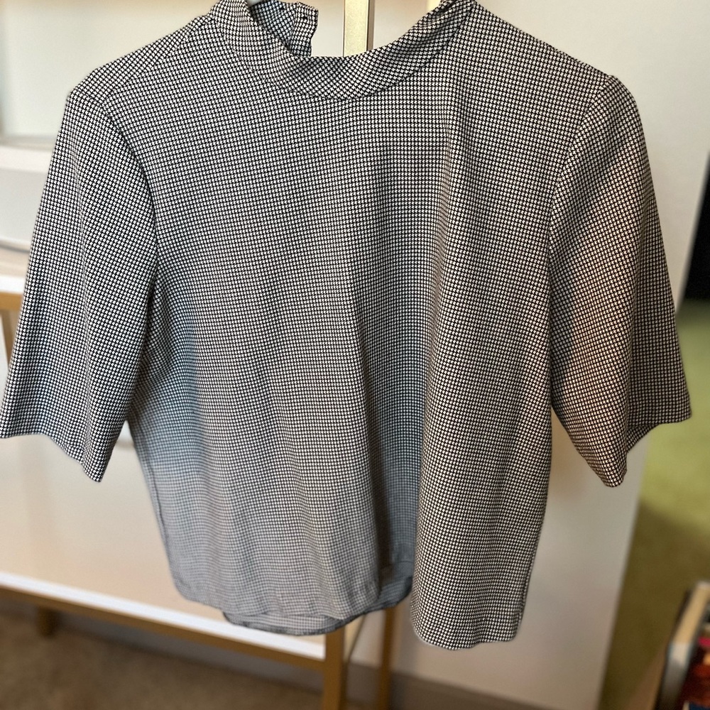 Zara 3/4 Sleeve Checkered Business Shirt